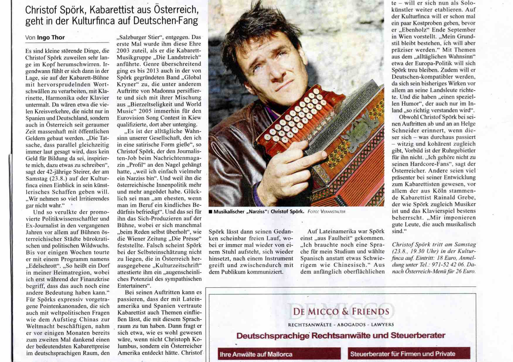 2014_08_21_Mallorca_Zeitung_Wider_den_alltaglichen_Wahnsinn_TEIL_2_uber_Christof_Spork