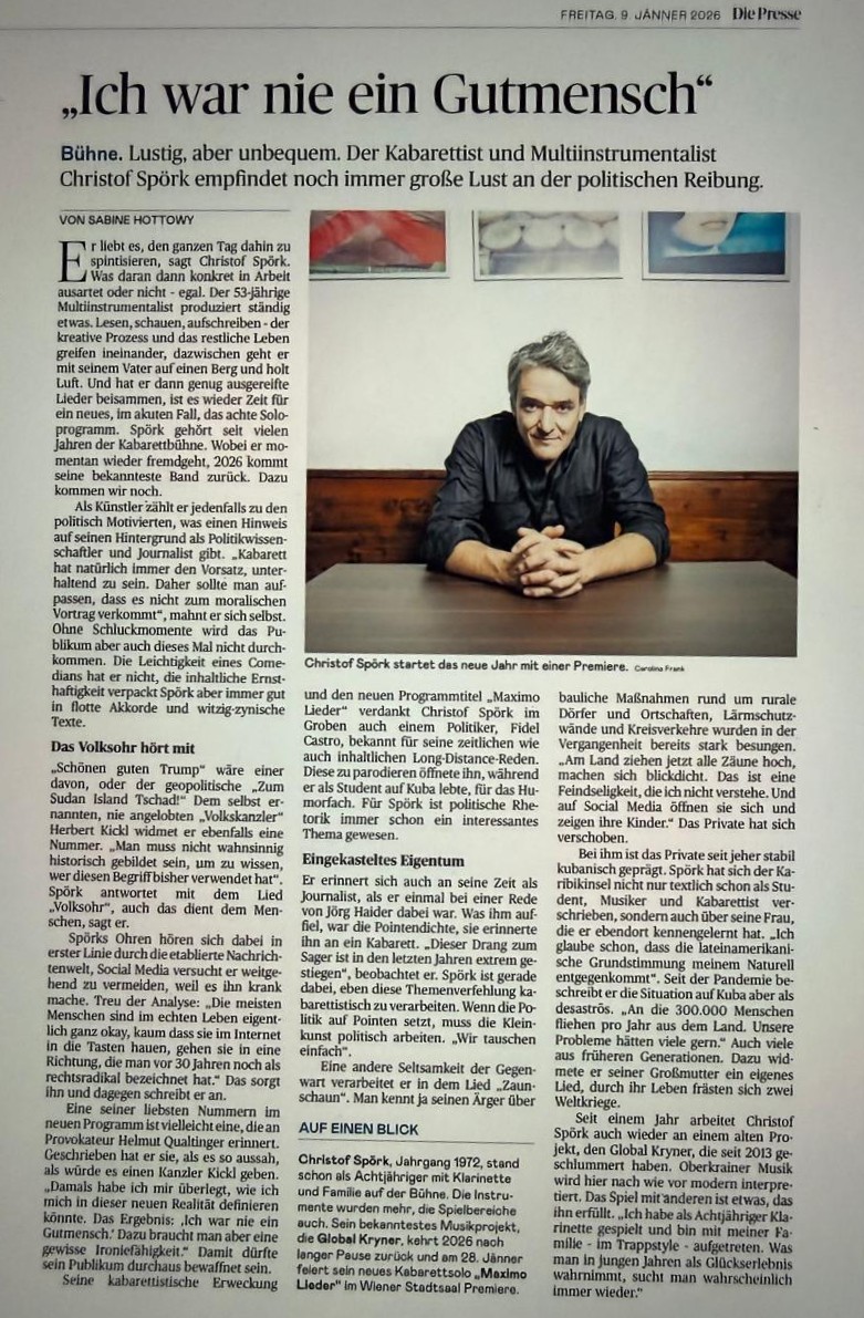 20260109 Die Presse Ich war nie ein Gutmensch "Die Presse" über Christof Spörk